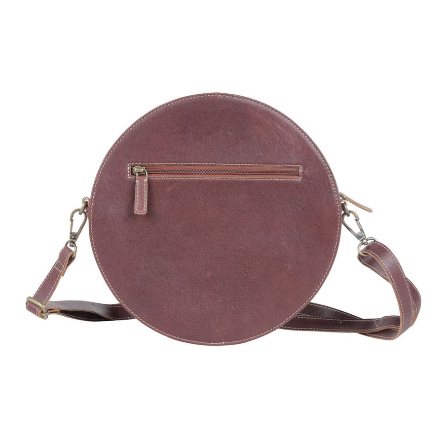 Faras Leather Round Bag