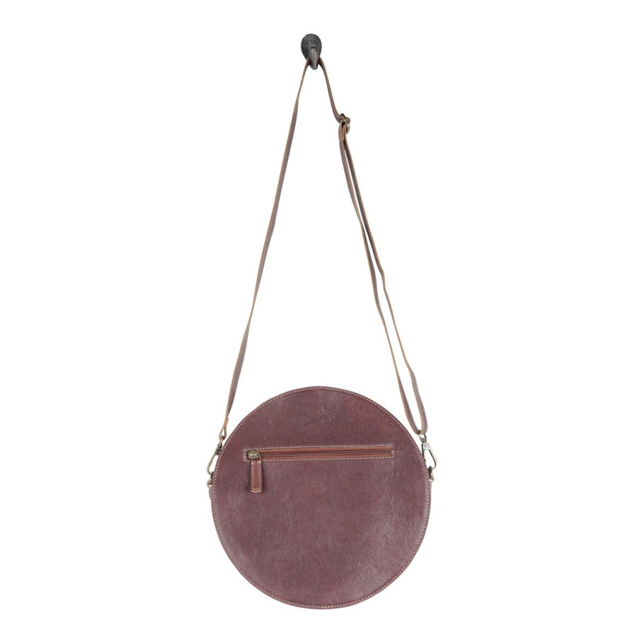 Faras Leather Round Bag